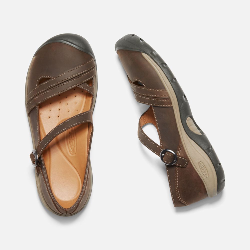 Keen Slip-On Kadın Kahverengi - Presidio Ii Cross Strap - Türkiye OALR92840